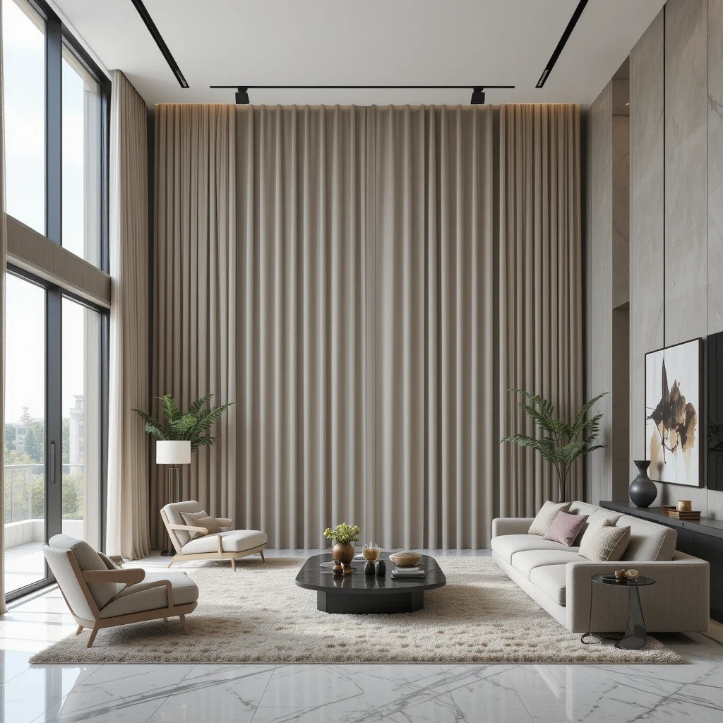Modern commercial space with premium window treatments